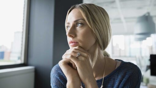 Anxiety anxious woman person supporting a loved one