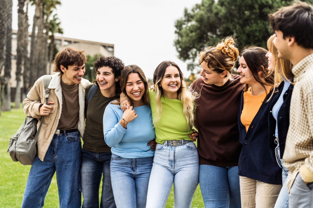 bigstock Happy Group Of Teenagers Havin 463105059