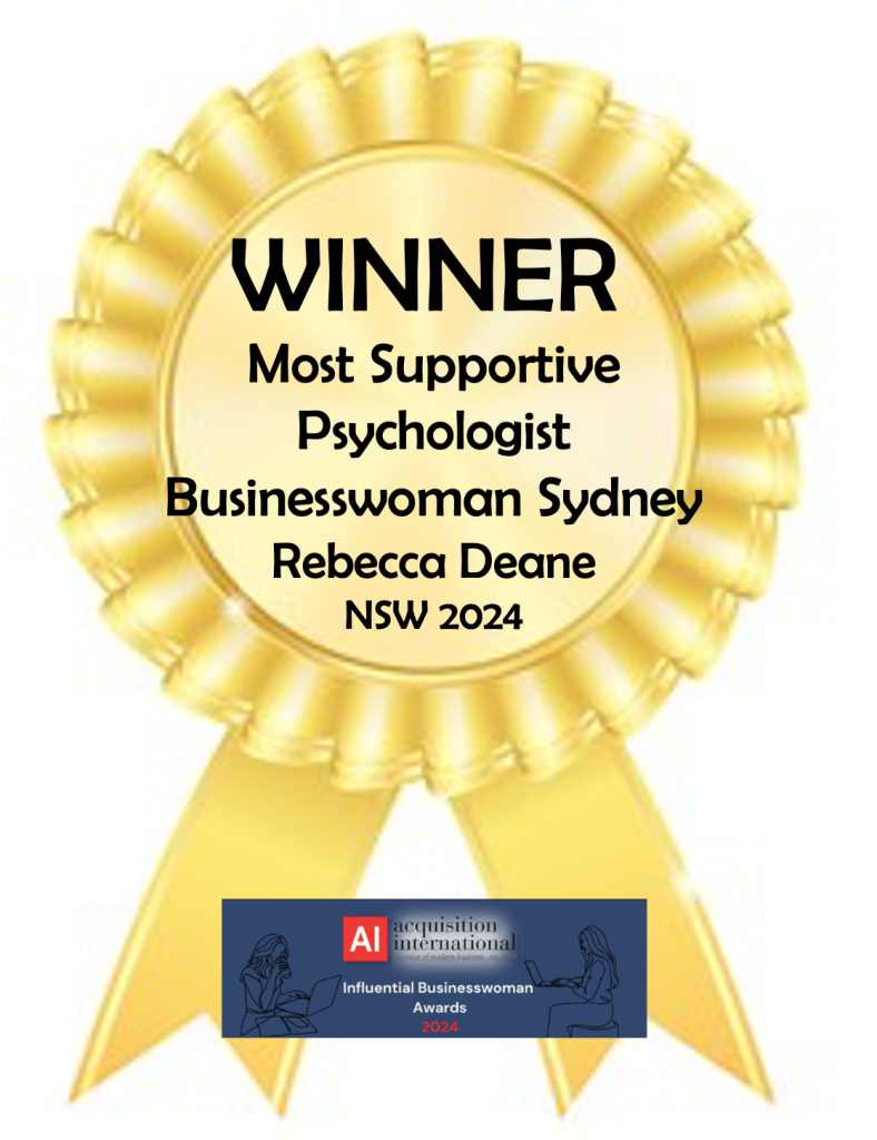 Gold Winner Badge Rebecca Most Supportive Businesswoman 2024 Sydney 1