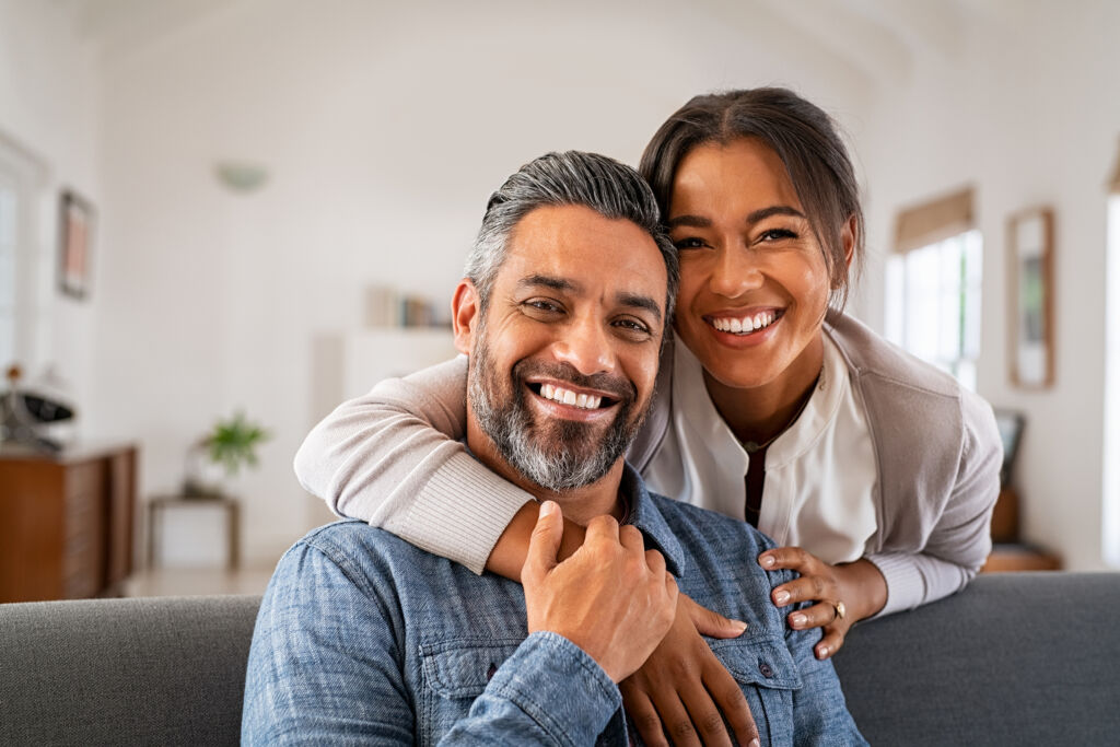 bigstock Portrait of multiethnic couple 421752164