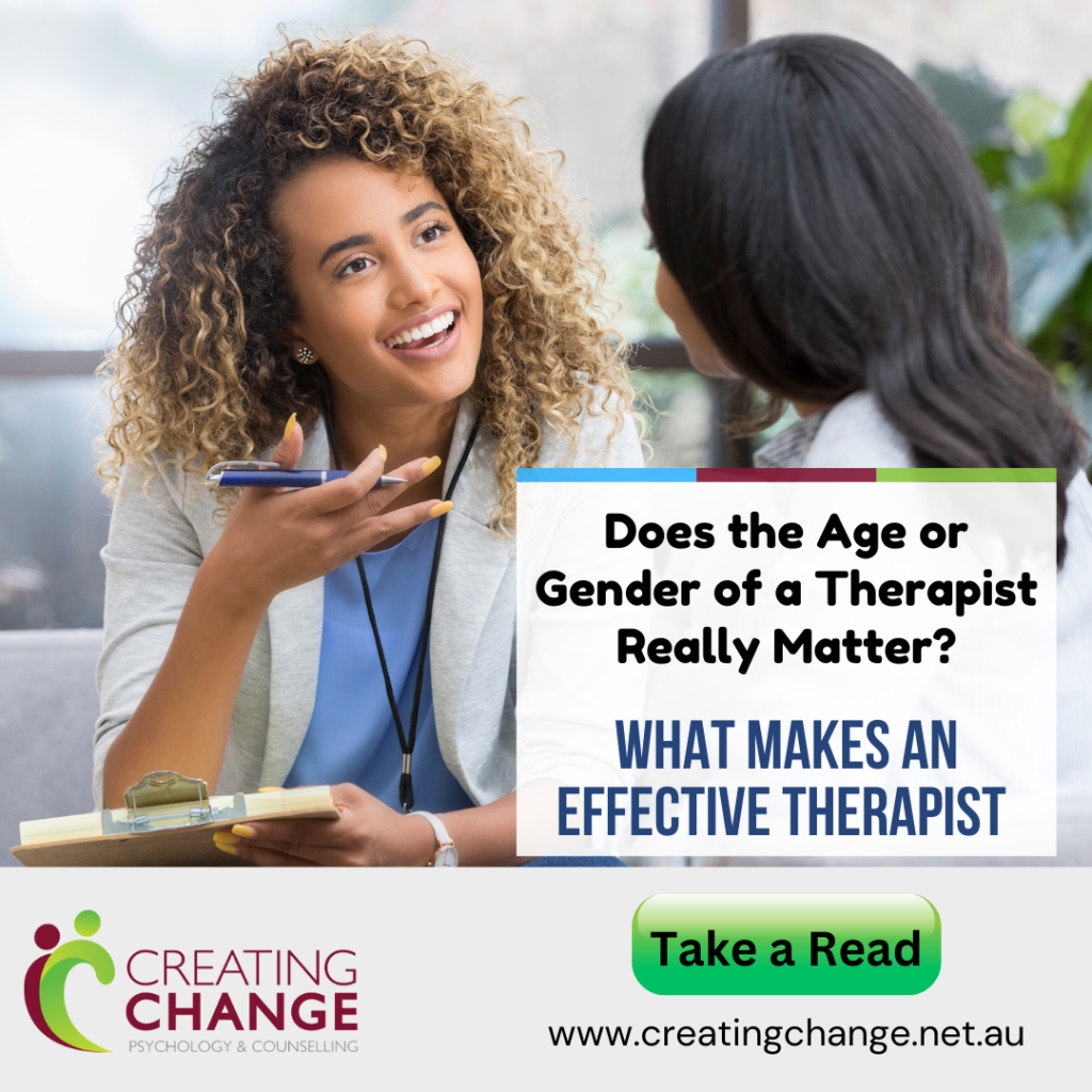 It’s not uncommon for people to say, “I’d prefer an older therapist,” or “I need a male psychologist for this," when choosing a therapist. We get it. When you’re facing something deeply personal or vulnerable, it’s natural to want to feel as comfortable and understood as possible